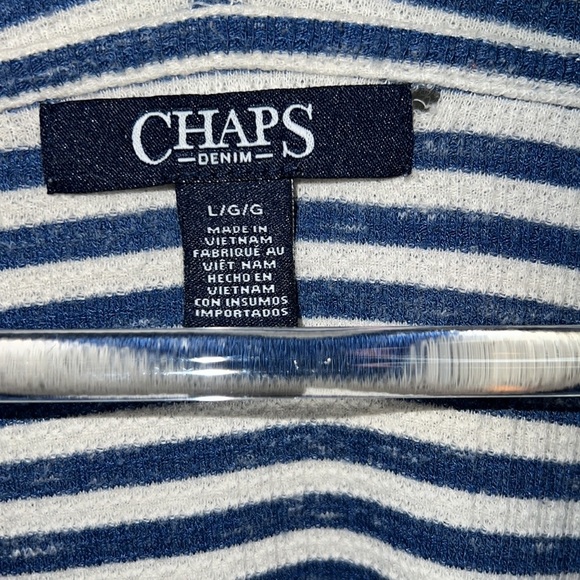 Chap’s Women’s Hooded Striped Pullover Sweater Top - Picture 4 of 6